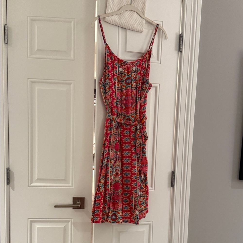 Bohemian Red Patterned Dress